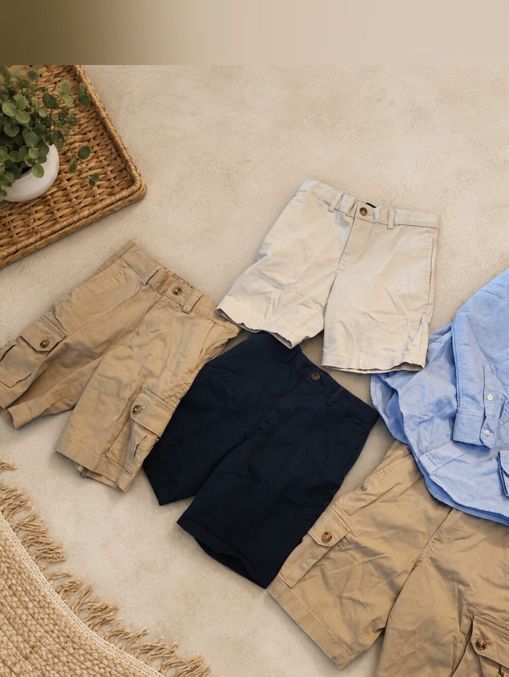 Polo by Ralph Lauren Boys 6 Cargo & Chino Shorts - Navy, Khaki, Beige, Light Tan